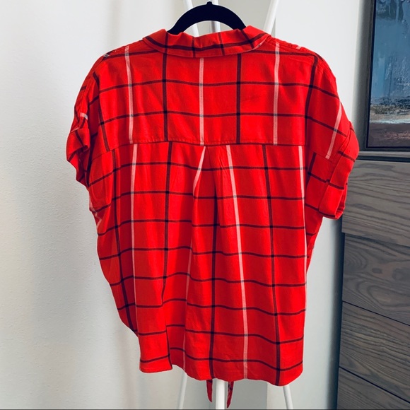 Sanctuary - Red plaid top - crop in front w/🎀 - Picture 5 of 6